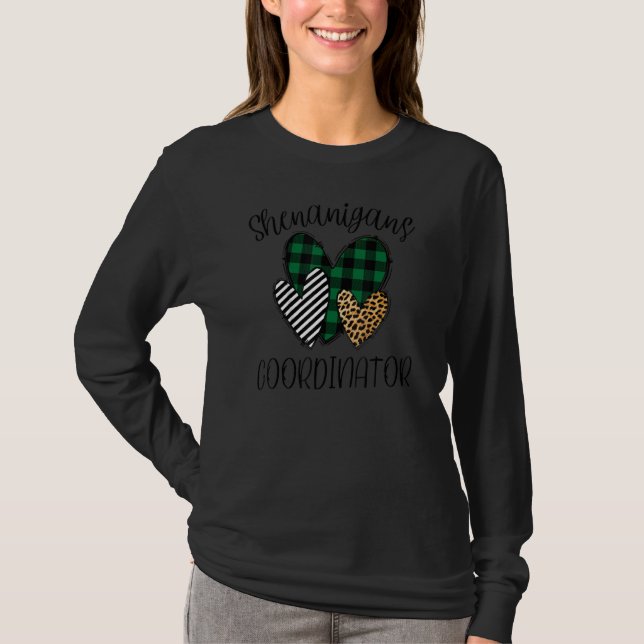 Camiseta Shenanigans Coordinator Funny Teacher St Patrick's (Frente)