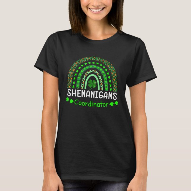 Camiseta Shenanigans Coordinator Matching Teacher St Patric (Frente)