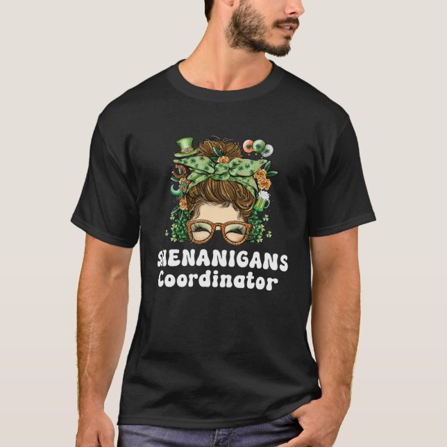 Camiseta Shenanigans Coordinator  St Patricks Day Shenaniga (Frente)