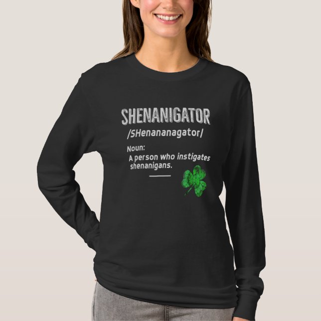 Camiseta Shenanigans Definition Tie Dye St. Patrick's Day G (Frente)