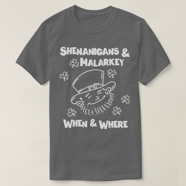 Camiseta Shenanigans Malarkey St Patricks Dias (Frente do Design)