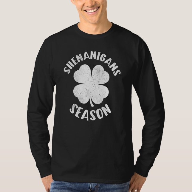 Camiseta Shenanigans Season Lucky Shamrock St Patrick's Day (Frente)