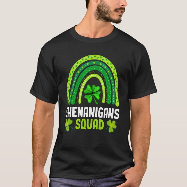 Camiseta Shenanigans Squad Dia de São Patrício Arco-Íris Sh (Frente)