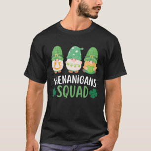 Camiseta Shenanigans Squad Dia de São Patrício Gnom Funny
