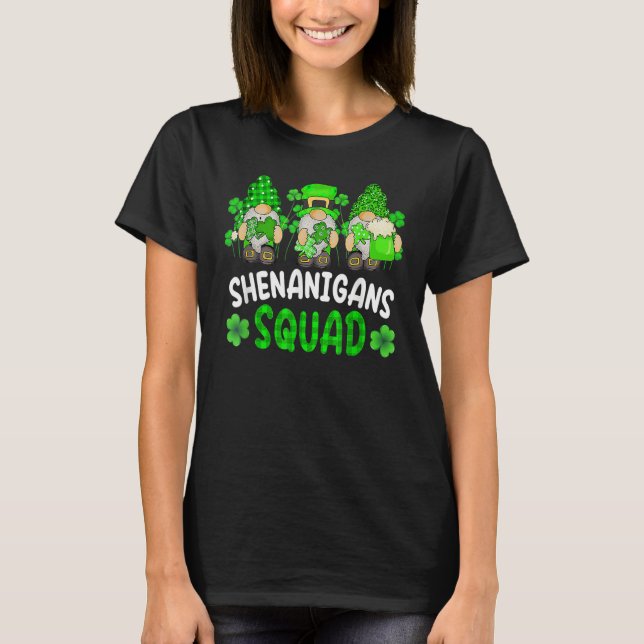 Camiseta Shenanigans Squad Dia de São Patrício Gnomos Green (Frente)