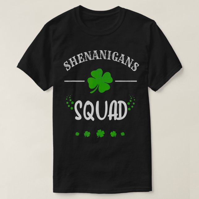 Camiseta Shenanigans Squad Dia de São Patrício Gnomos Green (Frente do Design)