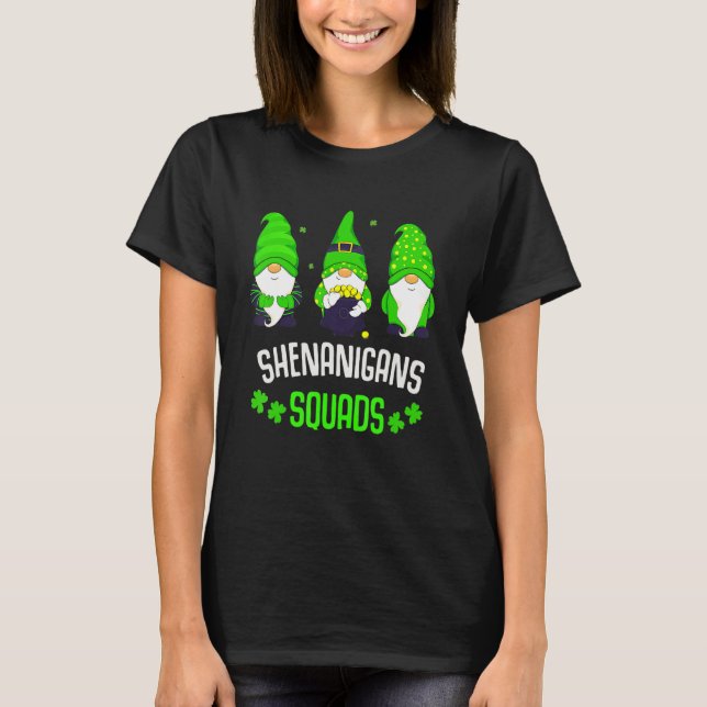 Camiseta Shenanigans Squad Dia de São Patrício Gnomos Green (Frente)
