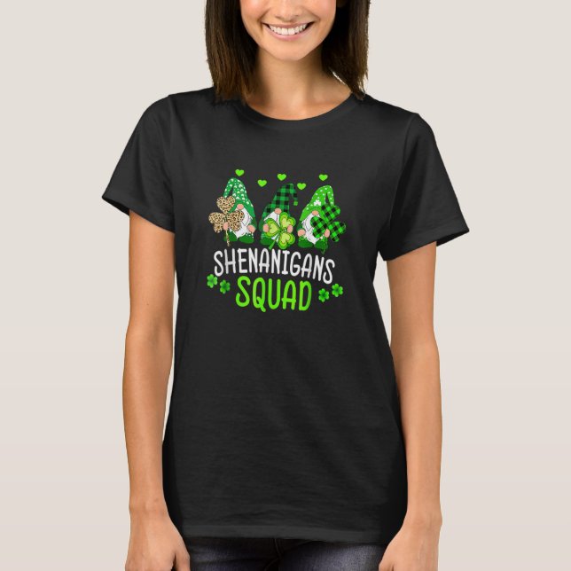 Camiseta Shenanigans Squad Dia de São Patrício Gnomos Green (Frente)