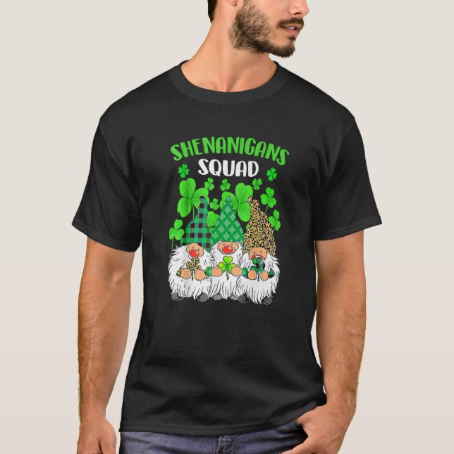 Camiseta Shenanigans Squad Dia de São Patrício Gnomos Green (Frente)