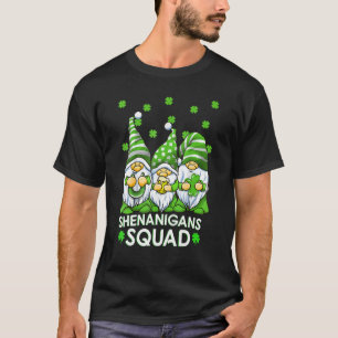 Camiseta Shenanigans Squad Dia de São Patrício Gnomos Rainb