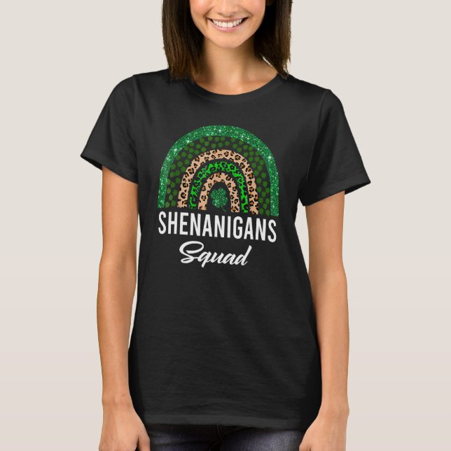 Camiseta Shenanigans Squad Funny St Patricks Day Costume Ra (Frente)