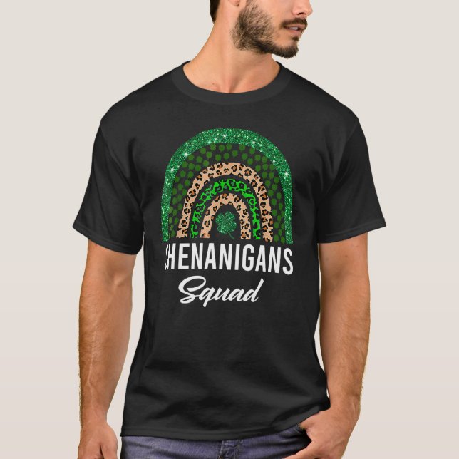 Camiseta Shenanigans Squad Funny St Patricks Day Costume Ra (Frente)