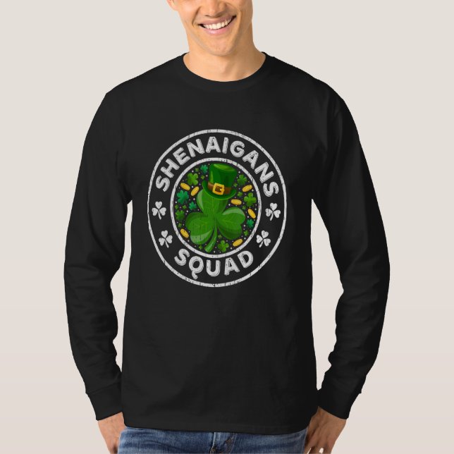 Camiseta Shenanigans Squad Funny St Patrick's Day Matching  (Frente)