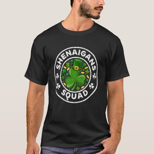 Camiseta Shenanigans Squad Funny St Patrick's Day Matching  (Frente)