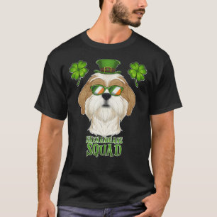 Camiseta Shenanigans Squad I Dia de São Patrício Shih Tzu