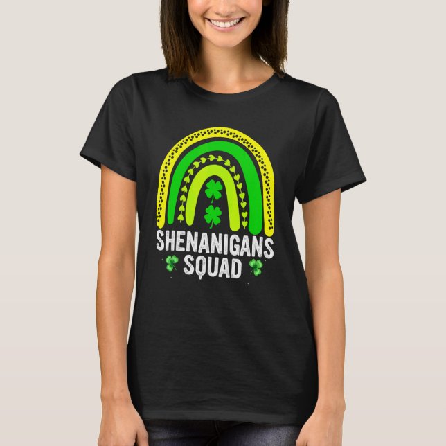 Camiseta Shenanigans Squad Irish Funny Dia de São Patrício (Frente)