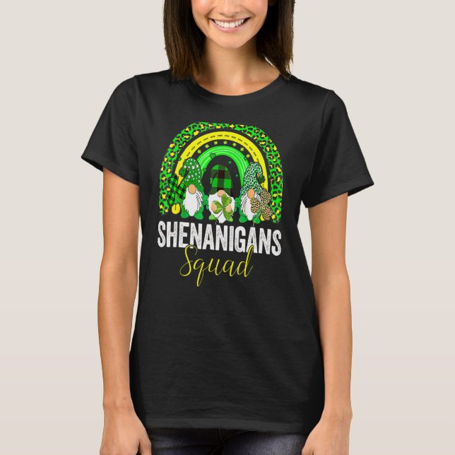 Camiseta Shenanigans Squad Irish Gnomos Rainbow Rua Patrick (Frente)
