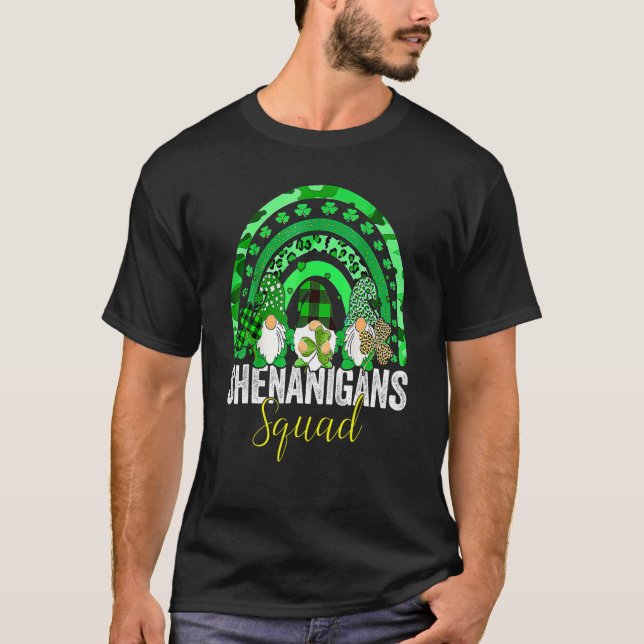 Camiseta Shenanigans Squad Irish Gnomos Rainbow Rua Patrick (Frente)