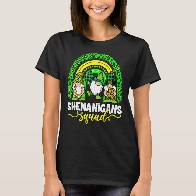 Camiseta Shenanigans Squad Irish Gnomos Rainbow Rua Patrick (Frente)