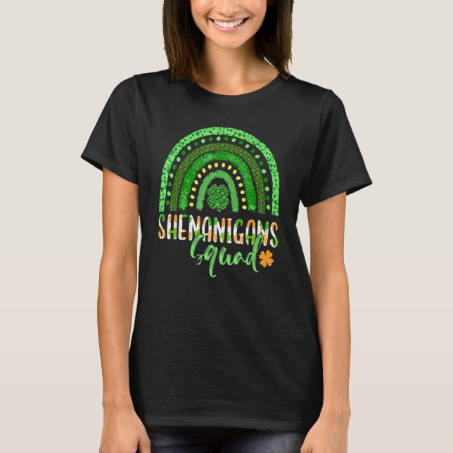 Camiseta Shenanigans Squad Irish Rainbow Funny Saint Patric (Frente)