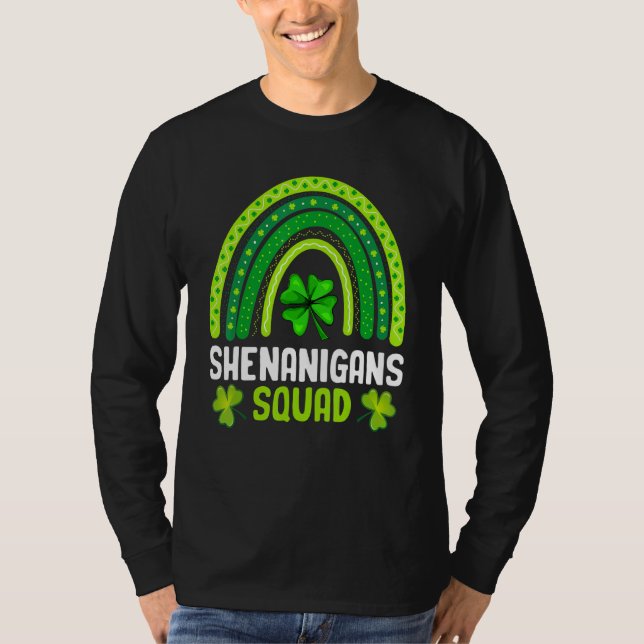 Camiseta Shenanigans Squad St Patrick's Day Gifts Rainbow S (Frente)
