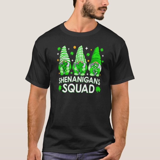 Camiseta Shenanigans Squad St Patrick's Day Gnomes Gnomies  (Frente)