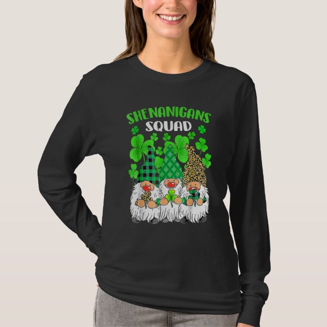 Camiseta Shenanigans Squad St Patricks Day Gnomes Green Pro (Frente)