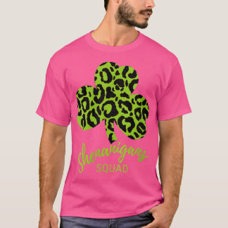 Camiseta Shenanigans Squad St Patrick's Day Leopard Print S