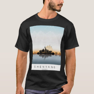 Camiseta Shenyang China - Arranha-céus Cityscape Souvenir P