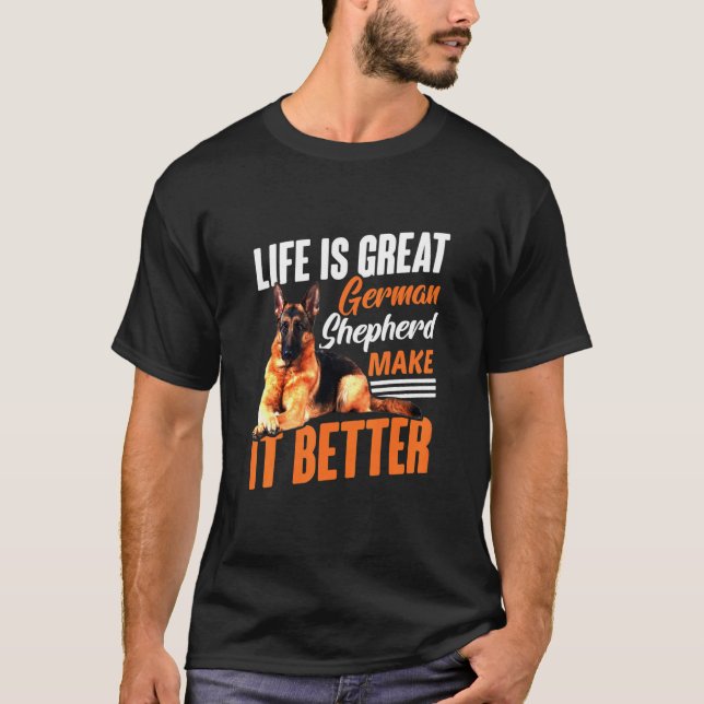 Camiseta Shepard Shepherd Dog K9, excelente alemão (Frente)