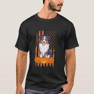 Camiseta Shepherd Dog USA Bandeira Patriótica Hallowe