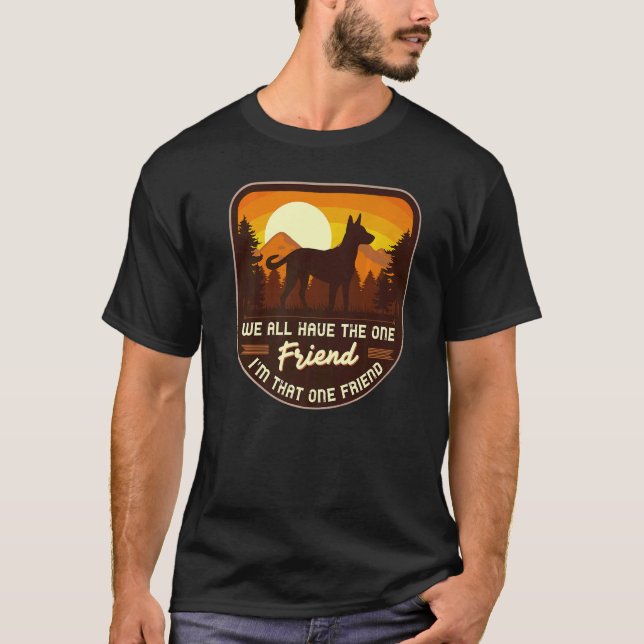 Camiseta Shepherd Malinois Belga - Retro 7 (Frente)