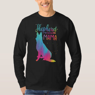 Camiseta Shepherd Mama Colorida German shepherd Mãe