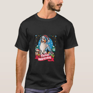 Camiseta Shepherd Santa Claus Feliz C de café café