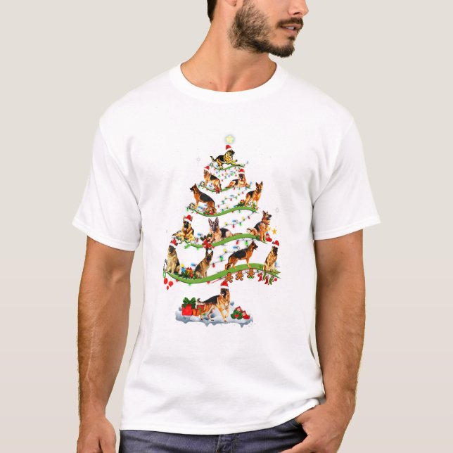 Camiseta Shepherd Tree Christmas Candy (Frente)
