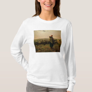 Camiseta Shepherdess com seu rebanho, 1863