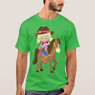 Camiseta Sheriff Horse Western Blondres Retro