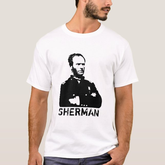 Camiseta Sherman -- Preto e branco (Frente)