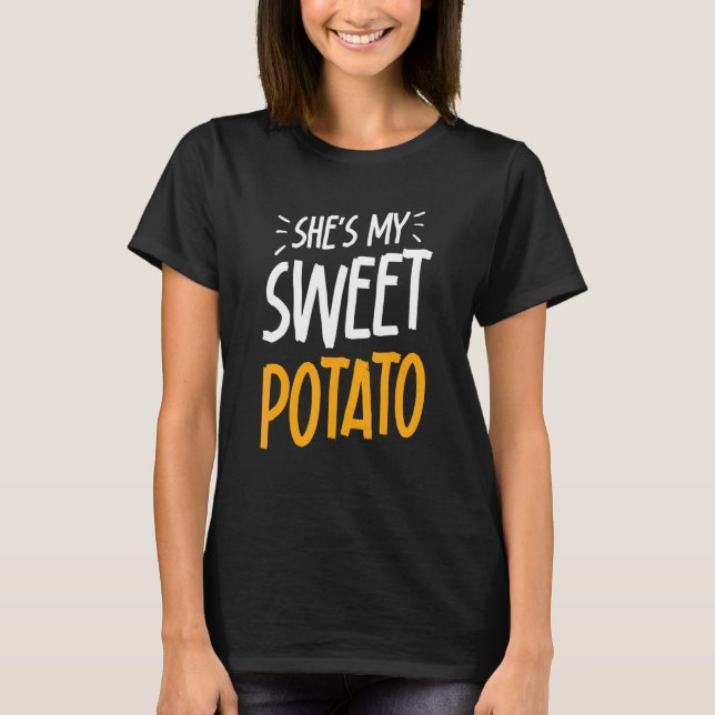 Camiseta She's My Sweet Potato I YAM Couple's Matching Than (Frente)