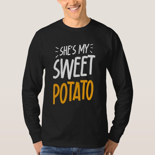 Camiseta She's My Sweet Potato I YAM Couple's Matching Than (Frente)