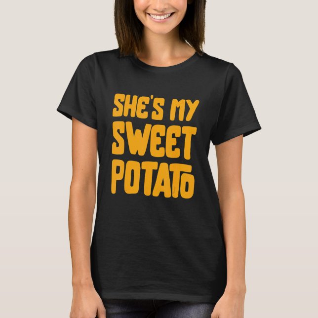 Camiseta She's My Sweet Potato I YAM Couple's Matching Than (Frente)