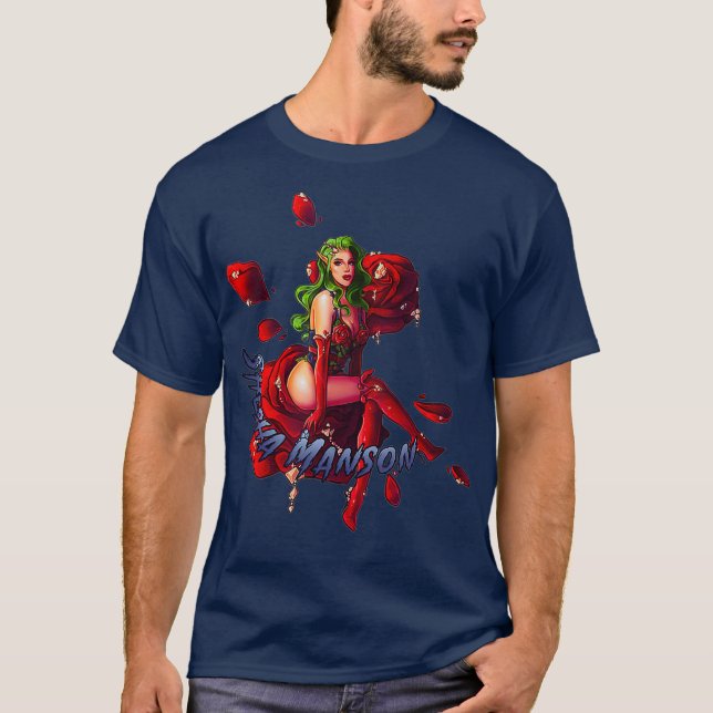 Camiseta Shesha Manson Fantasy Elf Drag Queen Rosa Look (Frente)
