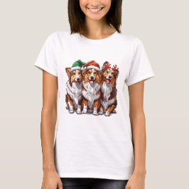 Camiseta Shetland Sheepdog do Natal