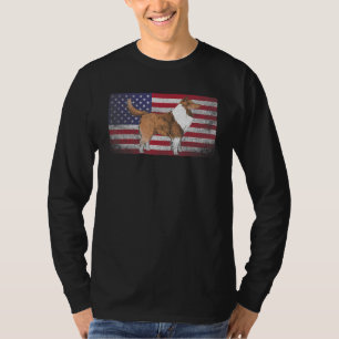 Camiseta Shetland Sheepdog Dog 4 de julho American Flag Am