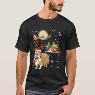 Camiseta Shetland Sheepdog Dog Light Christmas Reindeer Tre