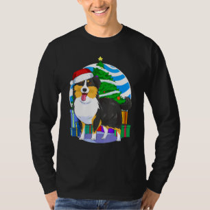 Camiseta Shetland Sheepdog Dog Papai noel Decinto de Árvore