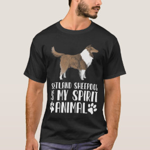 Camiseta Shetland Sheepdog é o meu espírito animal