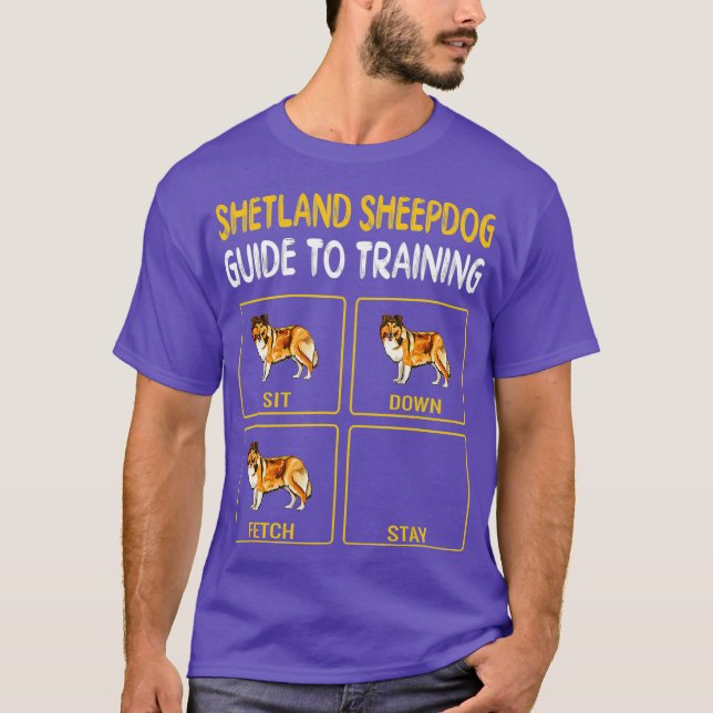 Camiseta Shetland Sheepdog Guide To Training Dog (Frente)