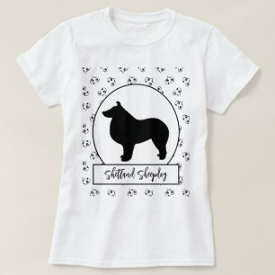 Camiseta Shetland Sheepdog Hearts Pawprint