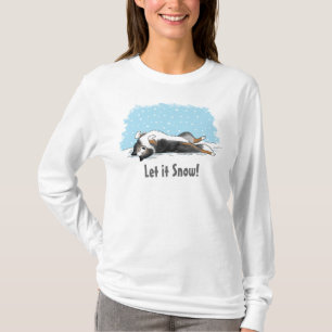 Camiseta Shetland Sheepdog Holiday Snow Dog Sheltie Lover's